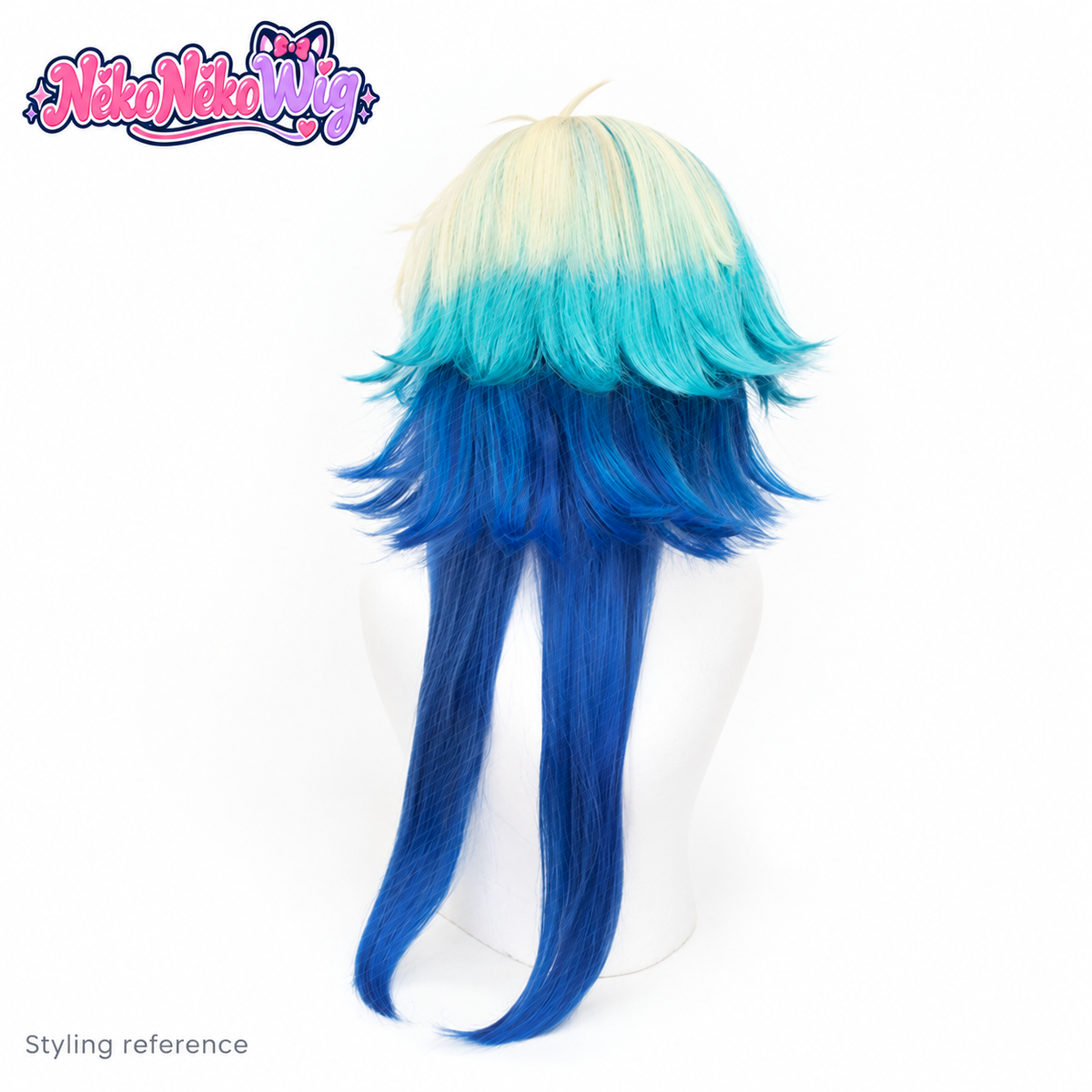 Blue Lock Michael Kaiser Cosplay Wig - Blonde and Blue Layered Hair