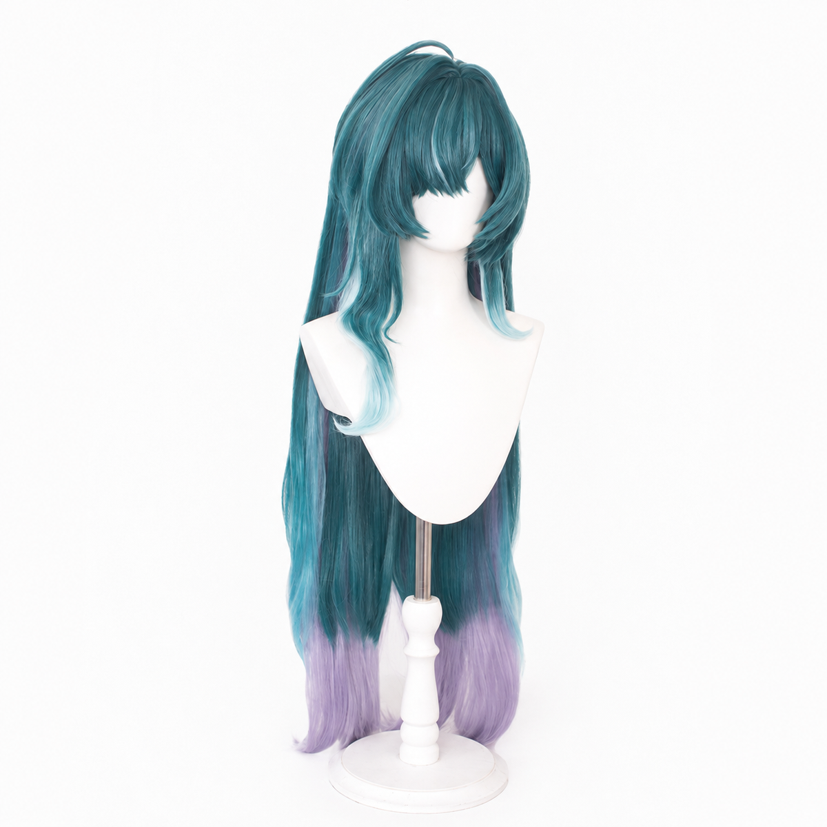 Genshin Impact Cosplay Wig - Long Teal and Lavender Ombre Hair