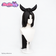 Honor of Kings Chang'e Cosplay Wig - Long Black Hair and Bun Pieces