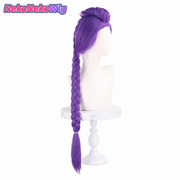 KPop Demon Hunters Rumi Cosplay Wig  Purple 65cm Long Braided Hairstyle