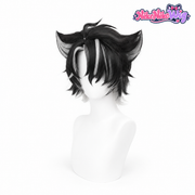 Genshin Impact Wriothesley Cosplay Wig - Black and Gray Layered Hair