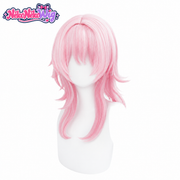Honkai Star Rail March 7th Cosplay Wig - Pink Layered Hair - rear view