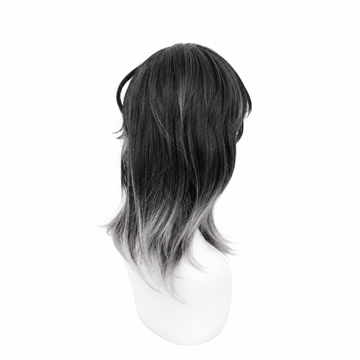 Identity V Knight Cosplay Wig - Black and Gray Layered Mullet