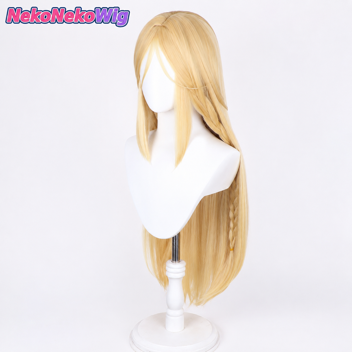 Wuthering Waves Cartethyia Cosplay Wig  Long Braided Scalp-Top Style