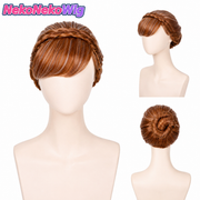 Frozen Anna & Elsa Cosplay Wig  Braided Updo Highlighted Character Style