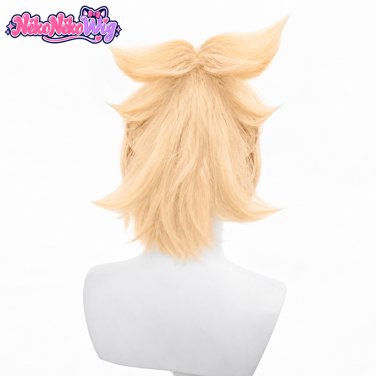 Genshin Impact Yoimiya Cosplay Wig - Blonde and Orange Clip-On Ponytail