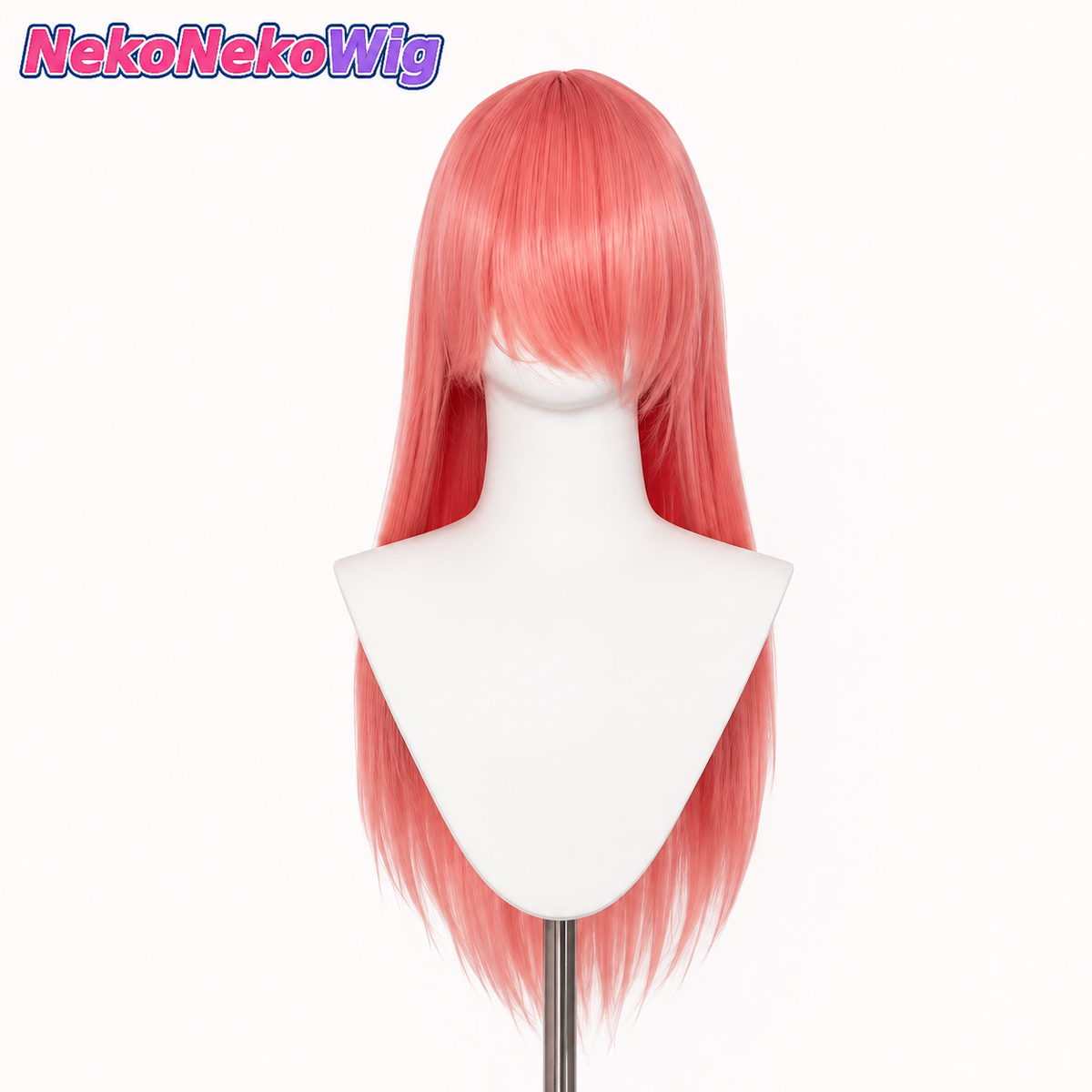 60cm 多色ロングストレートコスプレウィッグ バックルネットスタイル