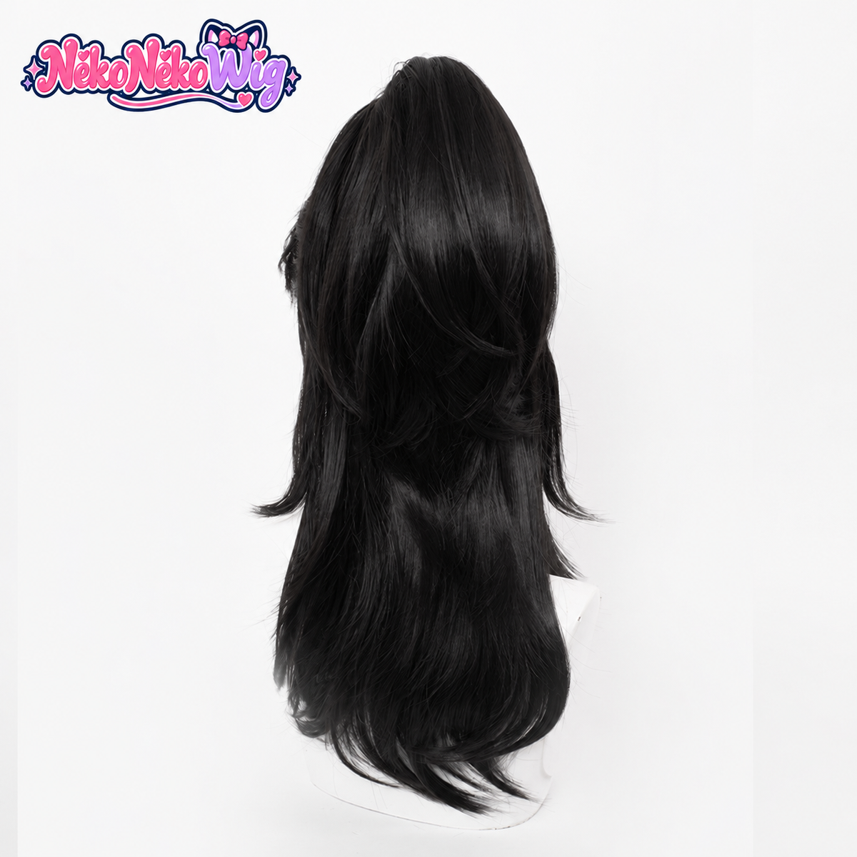 Where Winds Meet Cosplay Wig - Long Black High Ponytail