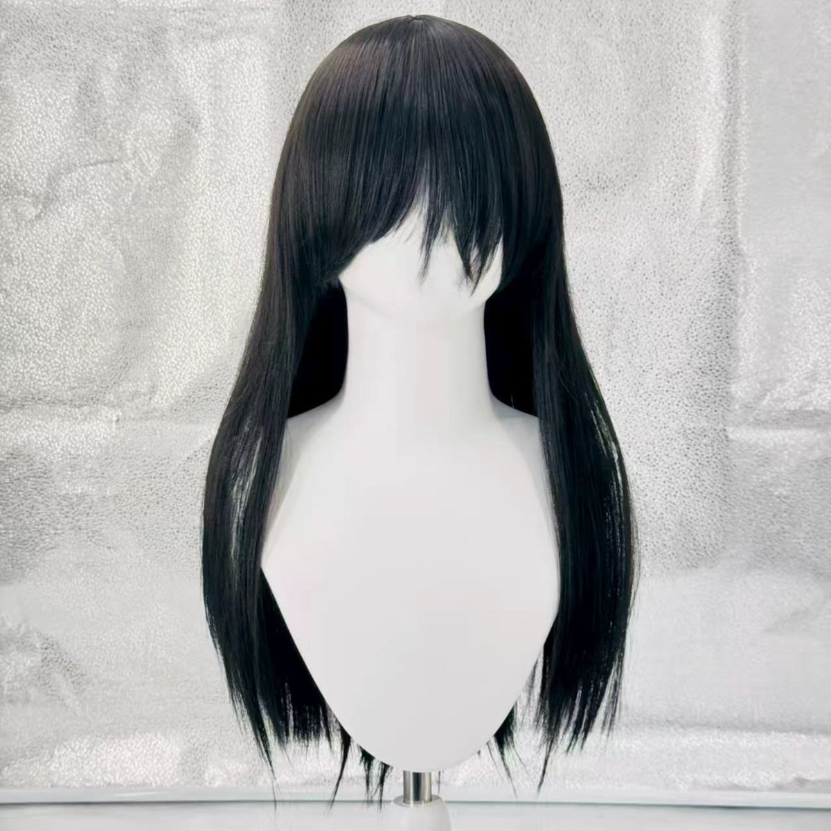 60cm 多色ロングストレートコスプレウィッグ バックルネットスタイル