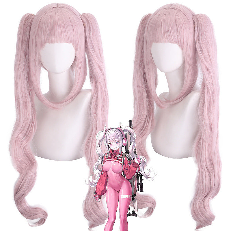 GODDESS OF VICTORY: NIKKE Alice Cosplay Wig  Light Pink Claw-Clip Twin-Tail Style