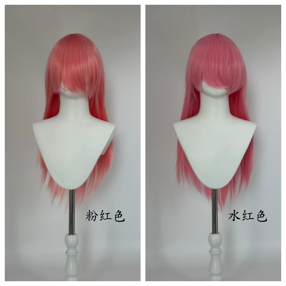60cm 多色ロングストレートコスプレウィッグ バックルネットスタイル