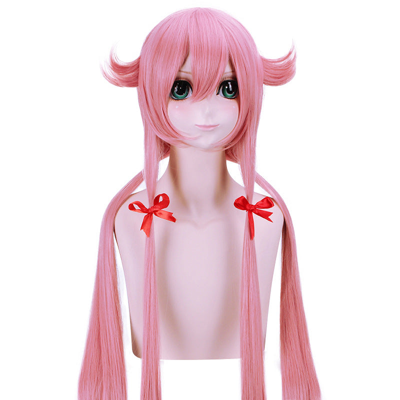 Future Diary Yuno Gasai Cosplay Wig – 100cm Smoky Pink Extra-Long Straight Style