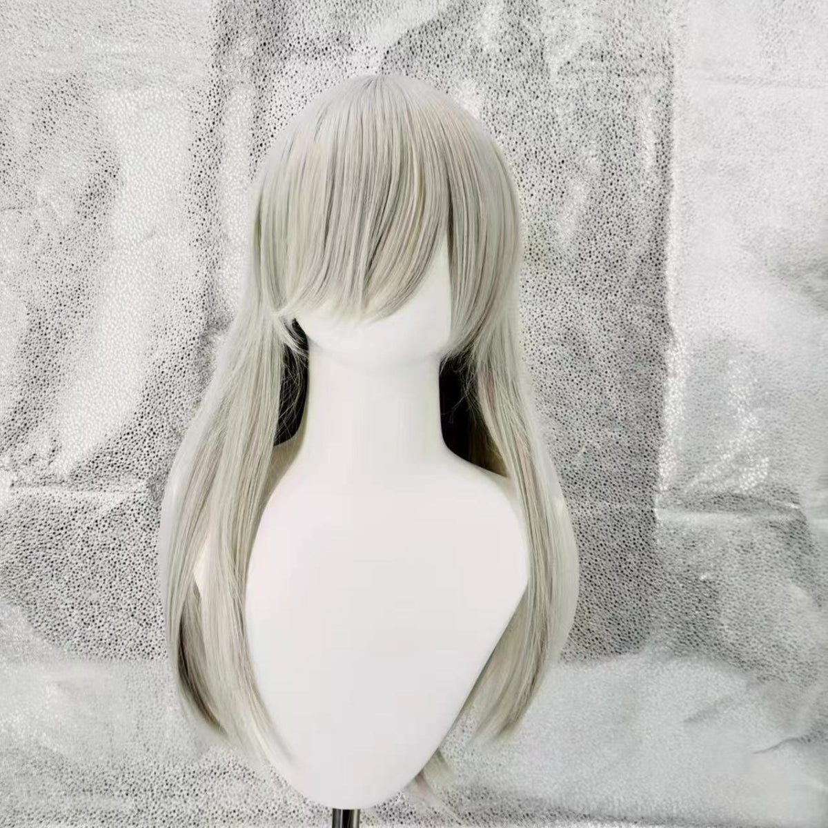 60cm 多色ロングストレートコスプレウィッグ バックルネットスタイル